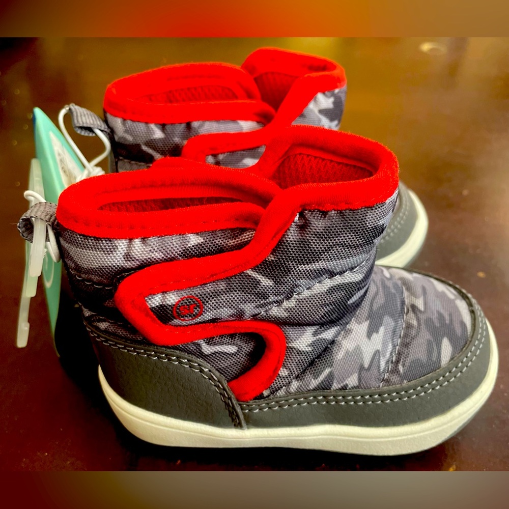 NEW With Tags Stride Rite Baby Aster Boots Gray Size 3
